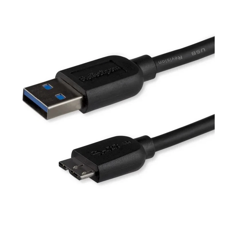 StarTech.com USB 3.0 Male USB Type A to Male Micro USB Type B Cable Black 3 m USB3AUB3MS