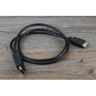 RS PRO Male DisplayPort to Male HDMI Polyvinyl Chloride DisplayPort Cable 1 m 186-3034