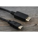 RS PRO Male DisplayPort to Male HDMI Polyvinyl Chloride DisplayPort Cable 1 m 186-3034