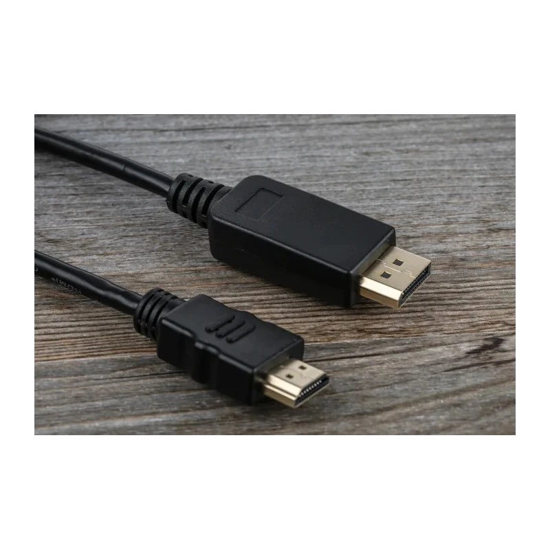 RS PRO Male DisplayPort to Male HDMI Polyvinyl Chloride DisplayPort Cable 1 m 186-3034