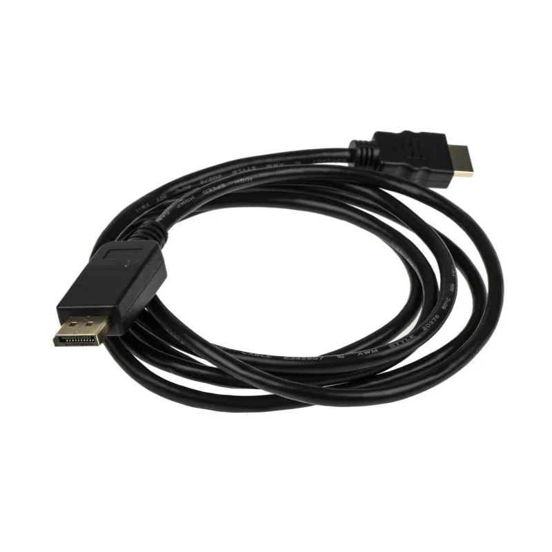 RS PRO Male DisplayPort to Male HDMI Polyvinyl Chloride DisplayPort Cable 2 m 186-3035