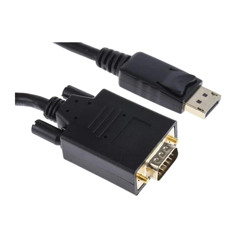 RS PRO Male DisplayPort to Male VGA Polyvinyl Chloride DisplayPort Cable 3 m 186-3039
