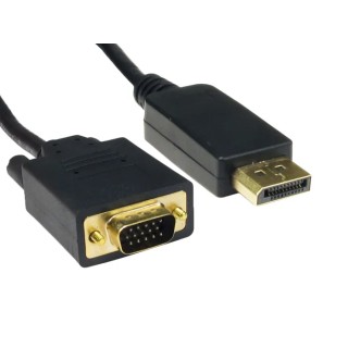 RS PRO Male DisplayPort to Male VGA Polyvinyl Chloride DisplayPort Cable 5m 186-3040