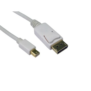 RS PRO Male Mini DisplayPort to Male DisplayPort Cable, Polyvinyl Chloride Jacket, 3 m, White 186-3061