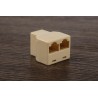 RS PRO 2 Port RJ45 Adapter Compact Network Connector Dual Socket RJ45 RJ45 Adapter RJ45