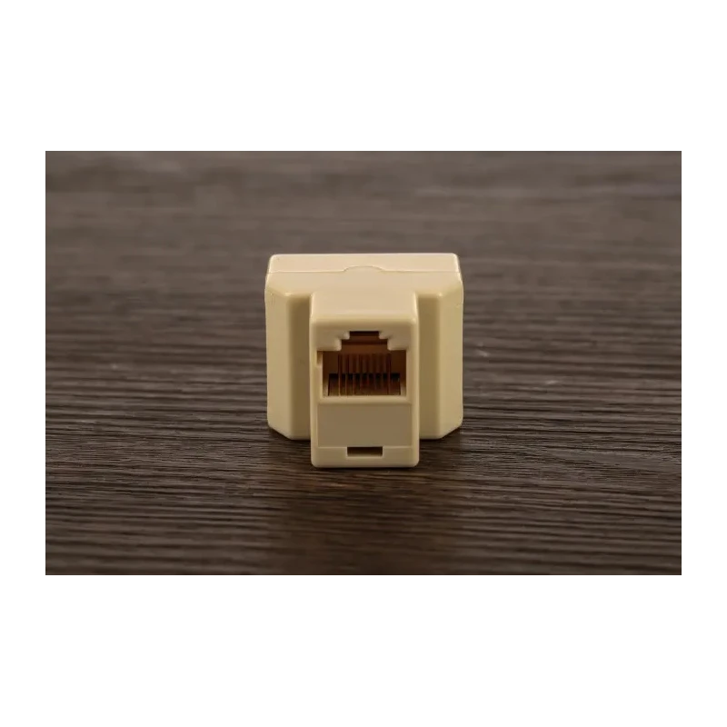 RS PRO 2 Port RJ45 Adapter Compact Network Connector Dual Socket RJ45 RJ45 Adapter RJ45