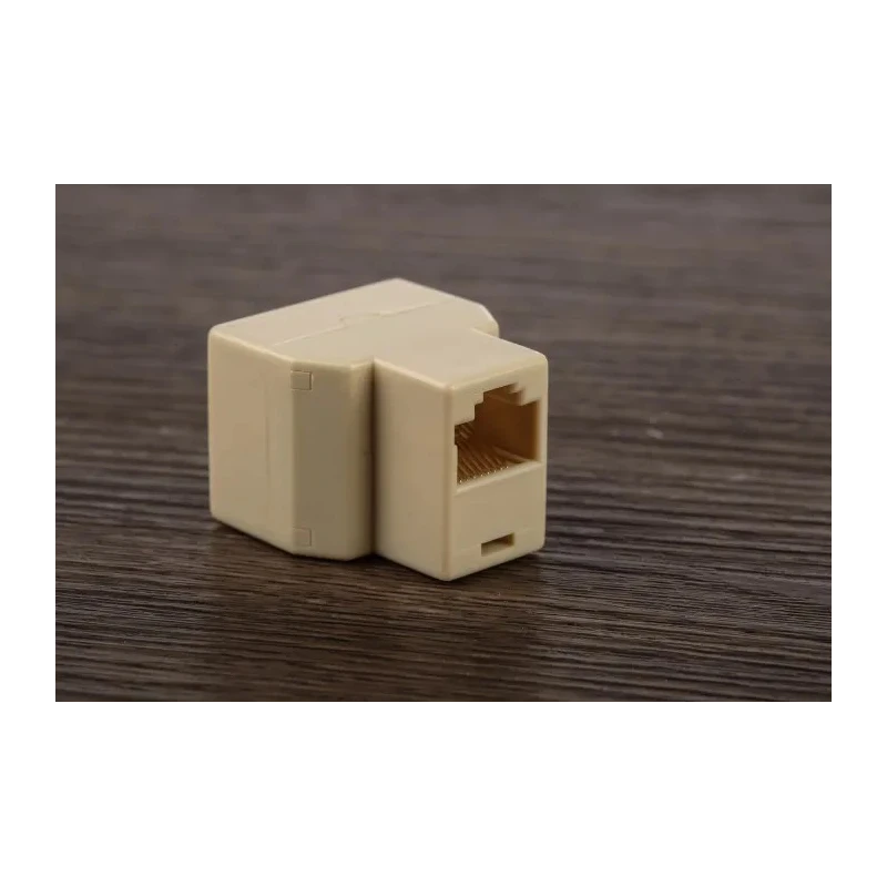 RS PRO 2 Port RJ45 Adapter Compact Network Connector Dual Socket RJ45 RJ45 Adapter RJ45