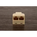 RS PRO 2 Port RJ45 Adapter Compact Network Connector Dual Socket RJ45 RJ45 Adapter RJ45