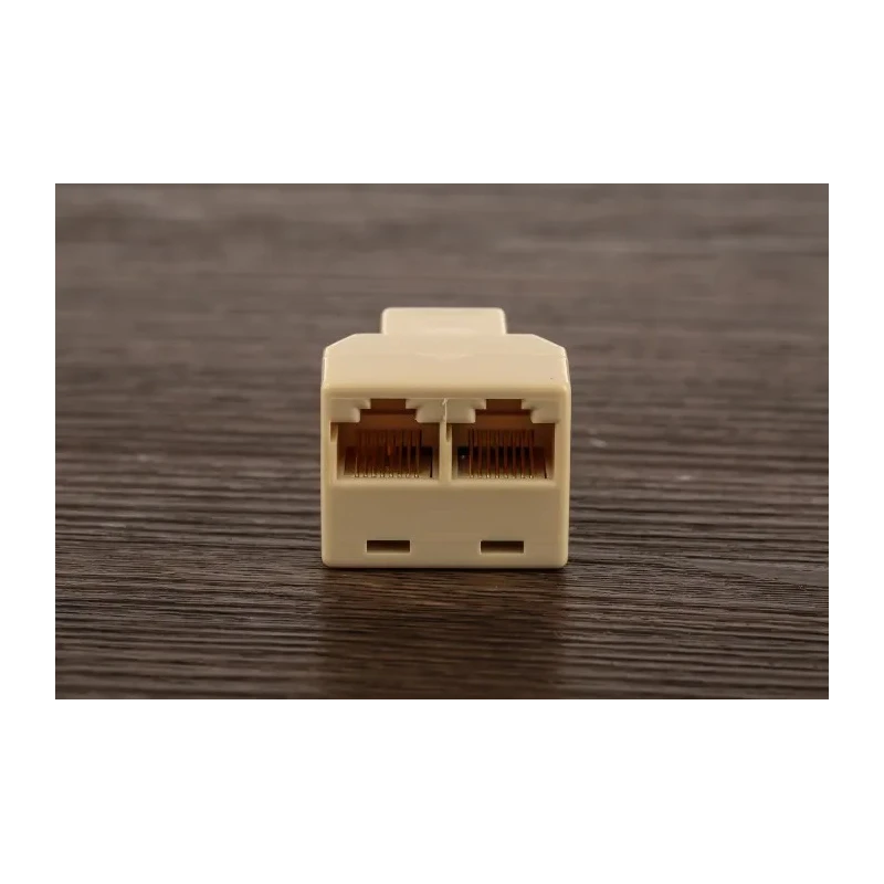 RS PRO 2 Port RJ45 Adapter Compact Network Connector Dual Socket RJ45 RJ45 Adapter RJ45