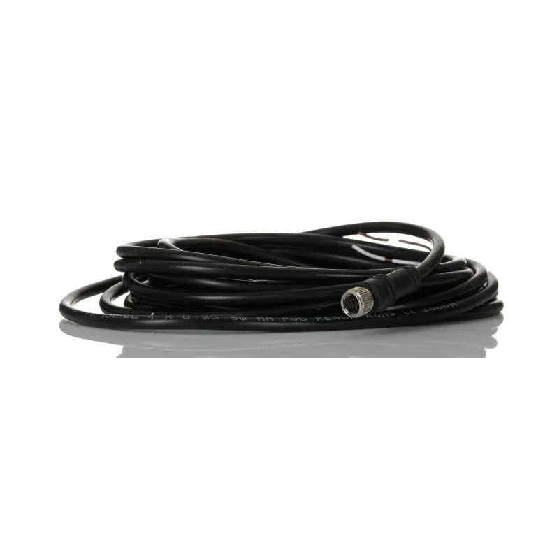 RS PRO Female 4 Way Straight to Unterminated Sensor Actuator Cable, 5 m, Polyurethane Jacket, IP67 Rated 186-3121