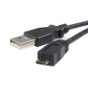 RS PRO USB 2.0 Male USB Type A to Male Micro USB Type B Black Cable 500mm UUSBHAUB50CM