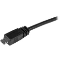 RS PRO USB 2.0 Male USB Type A to Male Micro USB Type B Black Cable 500mm UUSBHAUB50CM
