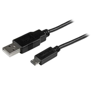 StarTech.com USB 2.0 Male USB 2.0 Type A to Male Micro USB Type B Black Cable 3 m USBAUB3MBK