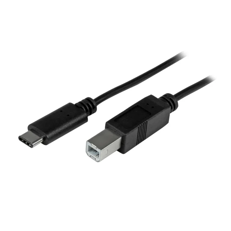 StarTech.com USB 2.0 Male USB Type C to Male USB B Cable Black 1m USB2CB1M