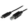 StarTech.com USB 2.0 Male USB Type C to Male USB B Cable Black 1m USB2CB1M