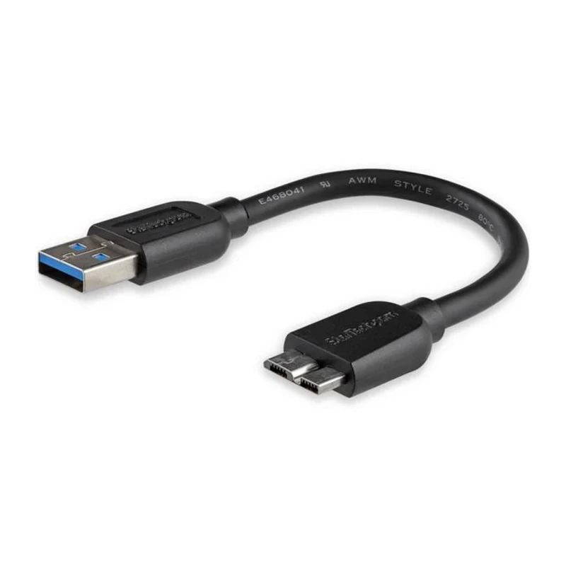 StarTech.com USB 3.0 Male USB Type A to Male Micro USB Type B Cable 150mm USB3AUB15CMS
