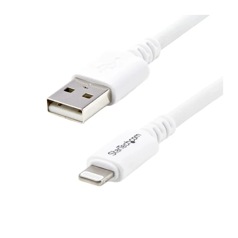 StarTech.com USB 2.0 Male USB 2.0 Type A to Male Lightning Connector Cable White 3 m USBLT3MW