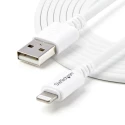 StarTech.com USB 2.0 Male USB 2.0 Type A to Male Lightning Connector Cable White 3 m USBLT3MW