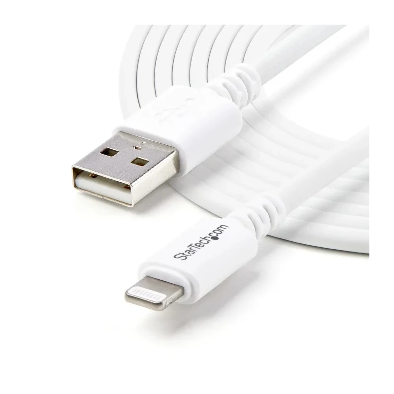 StarTech.com USB 2.0 Male USB 2.0 Type A to Male Lightning Connector Cable White 3 m USBLT3MW