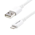 StarTech.com USB 2.0 Male USB 2.0 Type A to Male Lightning Connector Cable White 3 m USBLT3MW