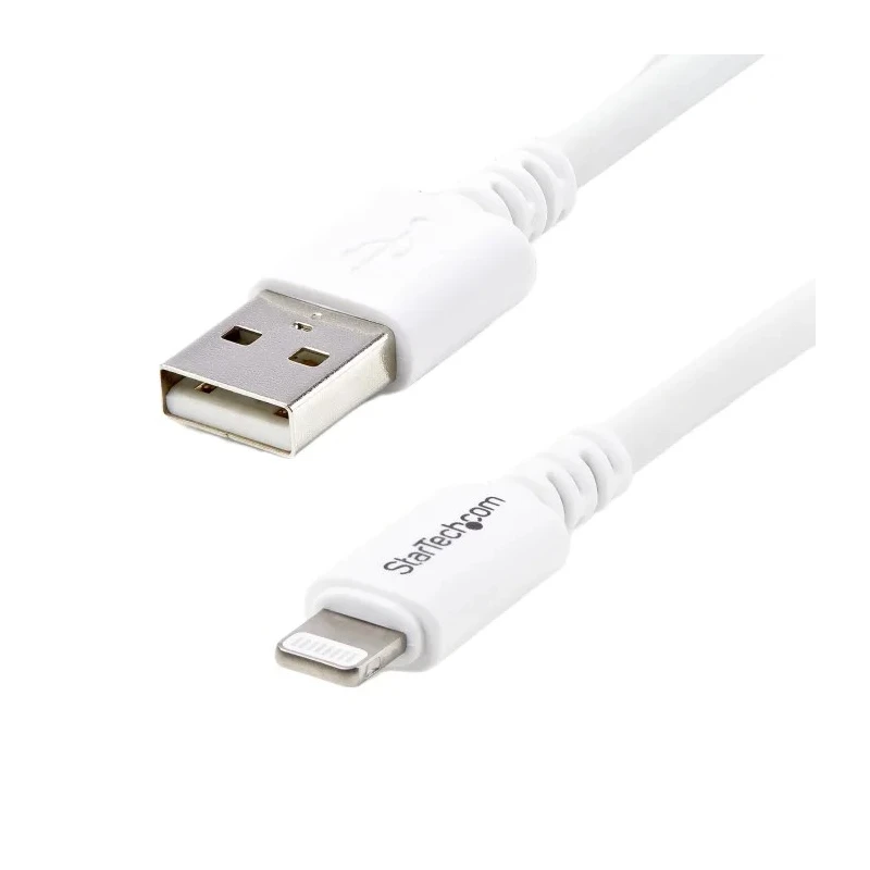 StarTech.com USB 2.0 Male USB 2.0 Type A to Male Lightning Connector Cable White 3 m USBLT3MW