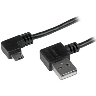 StarTech.com USB 2.0 Male USB 2.0 Type A to Male Micro USB Type B Cable Black 2 m USB2AUB2RA2M