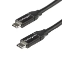 StarTech.com USB 2.0 Male USB Type C to Male USB Type C Cable Black 500 mm USB2C5C50CM