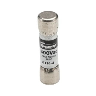 Eaton 4A Fast Acting Melamine Cartridge Fuse 10 x 38 mm, 600V AC KTK-4