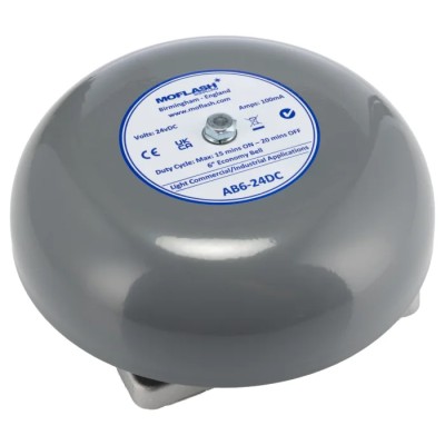 Moflash AB6 Solenoid Series Siren Wall, IP44 Moisture-Resistant Aluminium Housing, 1-Tone 100 dB @ 1m, DC 24V 