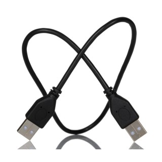 RS PRO IC Socket USB Cable Male USB Type A to Male USB Type A USB 2.0 Black 500mm 186-3011