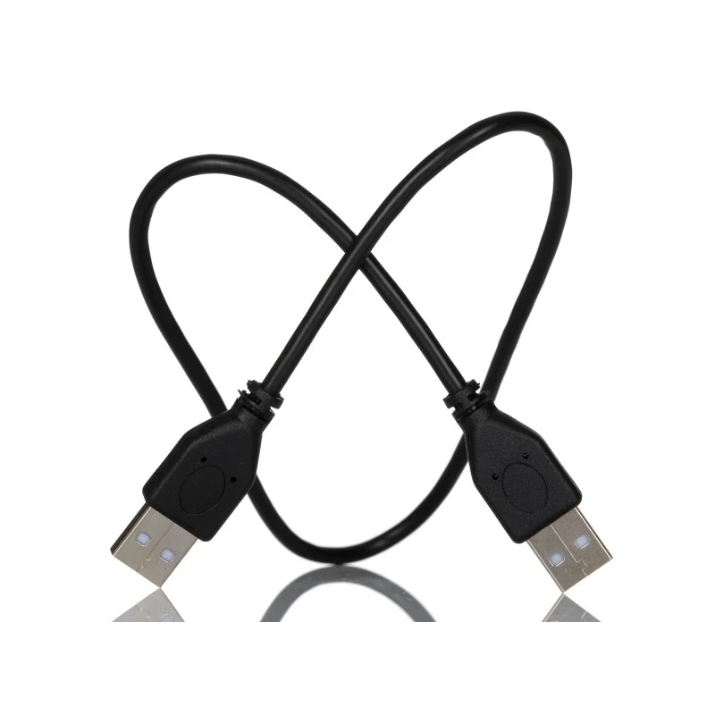RS PRO IC Socket USB Cable Male USB Type A to Male USB Type A USB 2.0 Black 500mm 186-3011