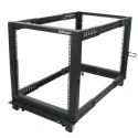 StarTech.com 4PO Series 4 Post Frame Black Steel Server Rack 12U 638mm Height 4POSTRACK12U