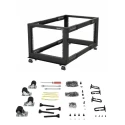 StarTech.com 4PO Series 4 Post Frame Black Steel Server Rack 12U 638mm Height 4POSTRACK12U