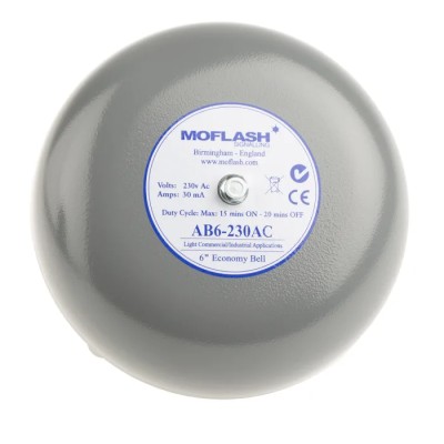 Moflash AB6 Series Siren Wall, IP44, AC 230V, 1-Tone 100 dB @ 1m 