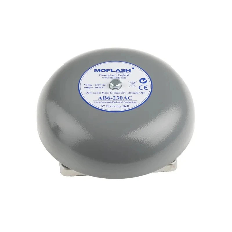 Moflash AB6 Series Siren Wall, IP44, AC 230V, 1-Tone 100 dB @ 1m 