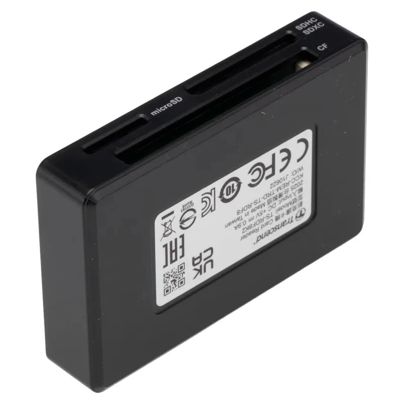 Transcend External Memory Card Reader USB 3.1 MicroSD SD MMC Compact Flash TS-RDF8K2
