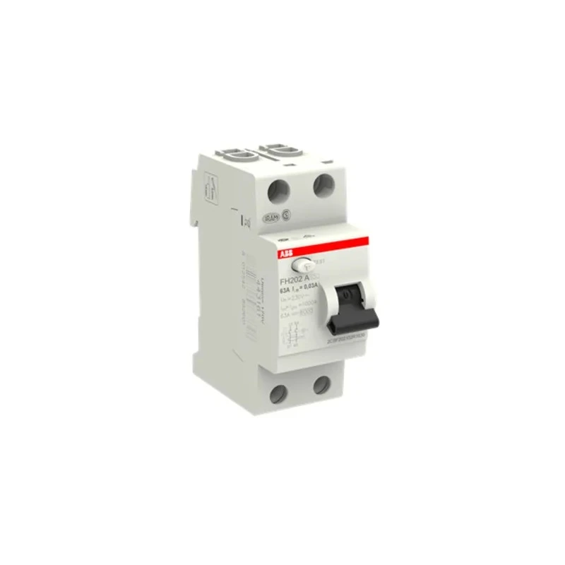 ABB Residual Current Circuit Breaker 63A 2-Pole 30 mA Type A 1 kA 230V AC FH200