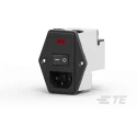 TE Connectivity IEC Power Line Filter Flange Mount 6A Current 115V/230V AC PE0S0DH6B