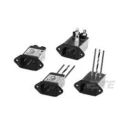 TE Connectivity IEC Filter 250V AC 3A Flange, Right Angle Wire Termination 3ED8