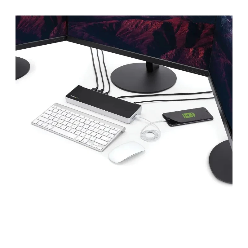 StarTech.com USB C Docking Station with Triple 4K Monitors Support, 5 USB 3.0 Ports, DisplayPort, HDMI, 60W DK30CH2DPPDU