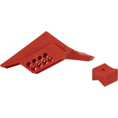 Brady Red 8-Lock Lockout Nylon Ball Valve Lockout, 7.14 mm BALL VALVE LO - SMALL 9/32" NYLON