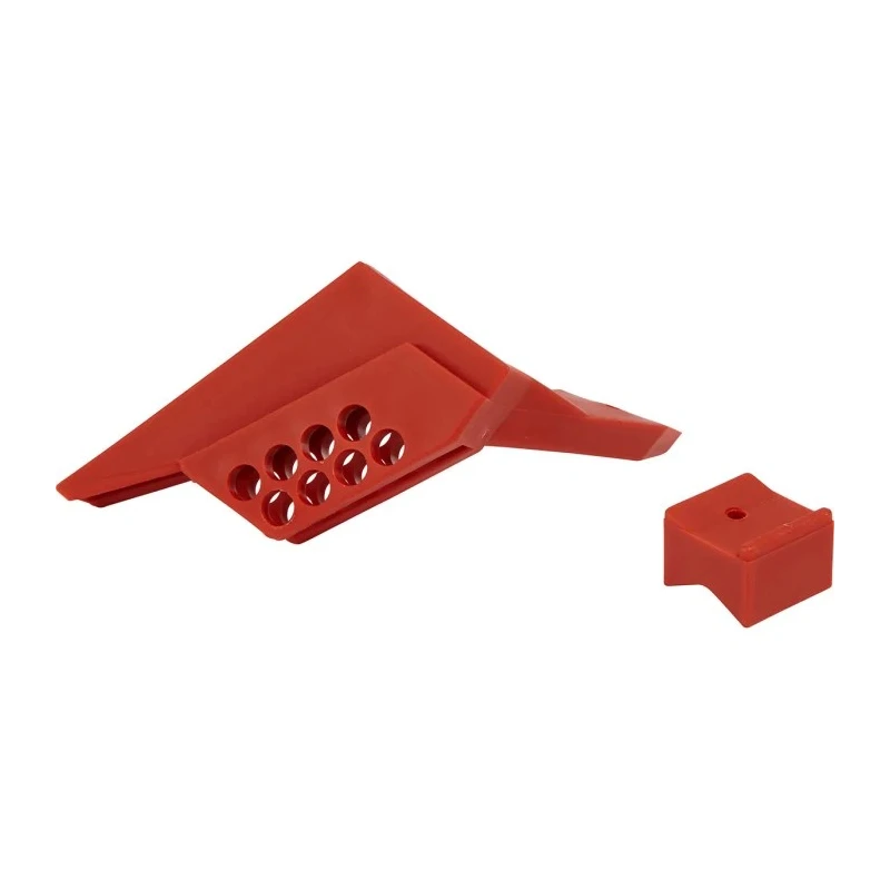 Brady Red 8-Lock Lockout Nylon Ball Valve Lockout, 7.14 mm BALL VALVE LO - SMALL 9/32" NYLON