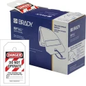 Brady Safety Prohibition Tag White on Red English Language Pack of 250 150502
