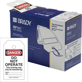 Brady Safety Prohibition Tag White on Red English Language, 250 Per Pack 150504