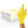 Reldeen Yellow Nitrile Disposable Gloves Medical Grade Food Safe 0.1 mm Thickness Size S G1181T22
