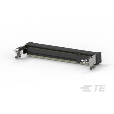 TE Connectivity 0.6 mm Pitch 200 Way Right Angle Surface Mount SO DIMM Socket 2.5V 500mA 1612618-1