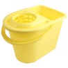 RS PRO 15L Plastic Yellow Mop Bucket with Handle and Wringer 237-1304