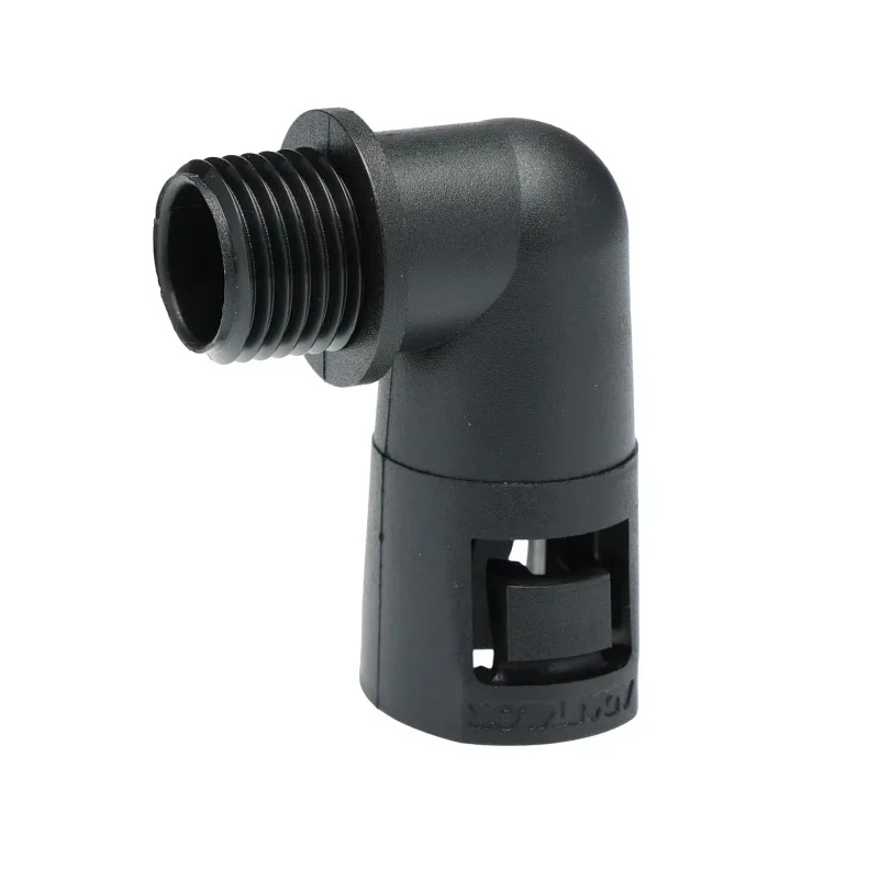 Adaptaflex Nickel Plated Conduit Fitting 16 mm Nominal Size, Polyamide 66, IP66 Rated, Black 7TCA296000R0361 AL16/M16/C90/BL