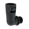 Adaptaflex Nickel Plated Conduit Fitting 16 mm Nominal Size, Polyamide 66, IP66 Rated, Black 7TCA296000R0361 AL16/M16/C90/BL