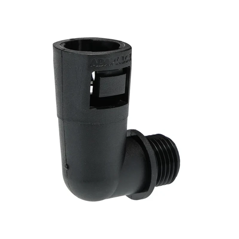 Adaptaflex Nickel Plated Conduit Fitting 16 mm Nominal Size, Polyamide 66, IP66 Rated, Black 7TCA296000R0361 AL16/M16/C90/BL